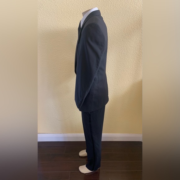 VTG Pierre Balmain Men’s Size 41R Blazer & 36x30.5 Pants 2pc Black Formal Suit - Picture 6 of 13